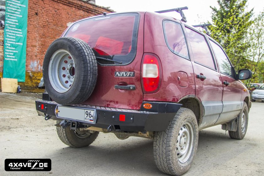 Задний силовой бампер Нива Шевроле