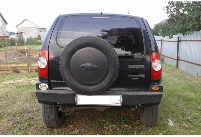 Задний силовой бампер Нива Шевроле