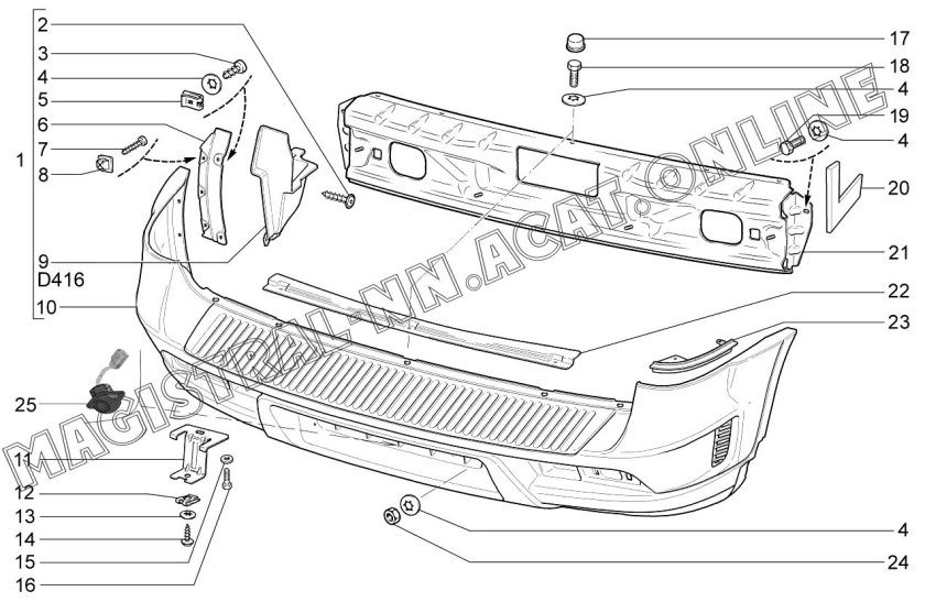 Кронштейн заднего бампера 2123 Нива Шевроле