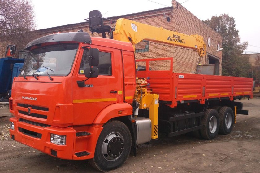 КАМАЗ 65115 С КМУ Soosan SCS 736