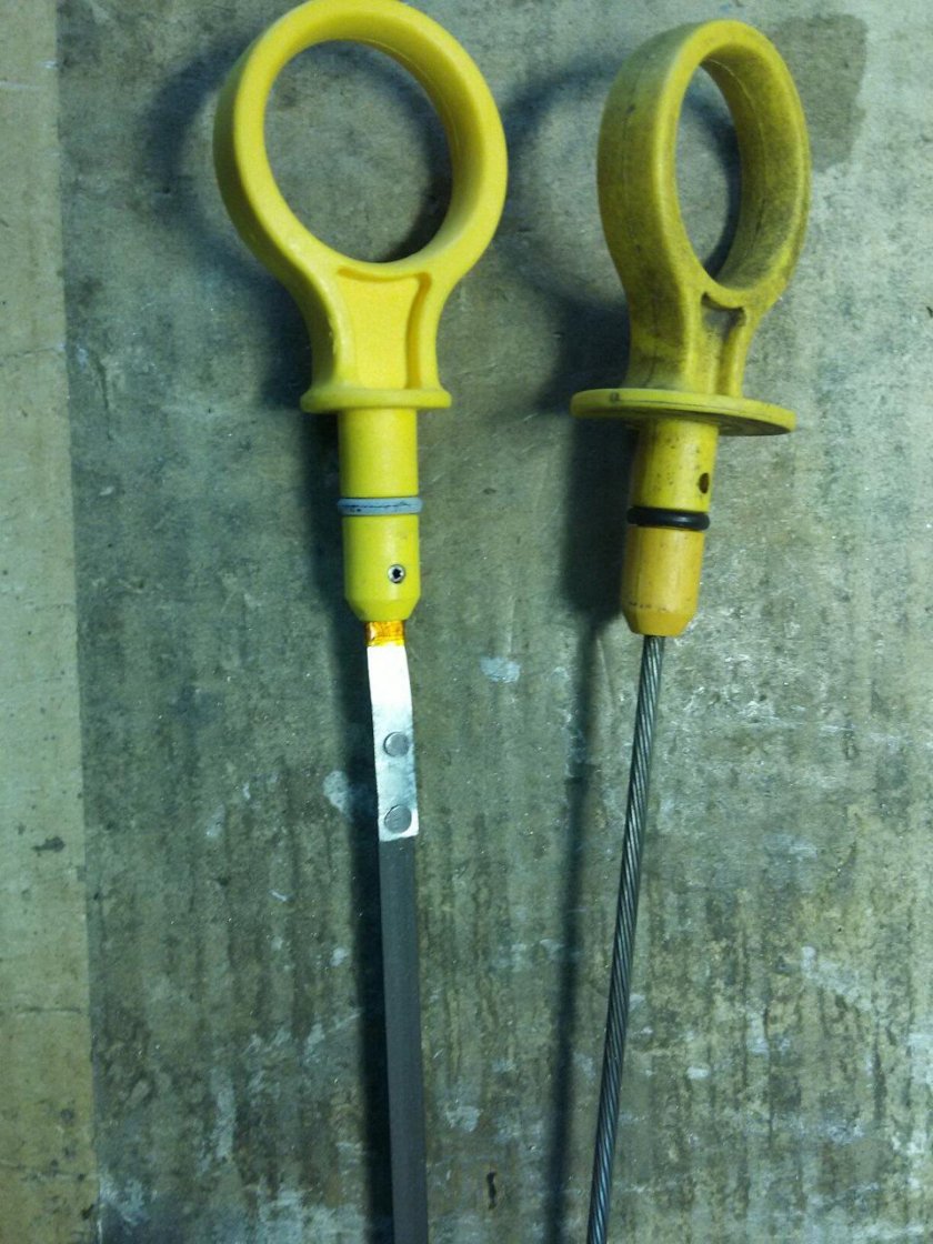 Щуп масла в двигателе