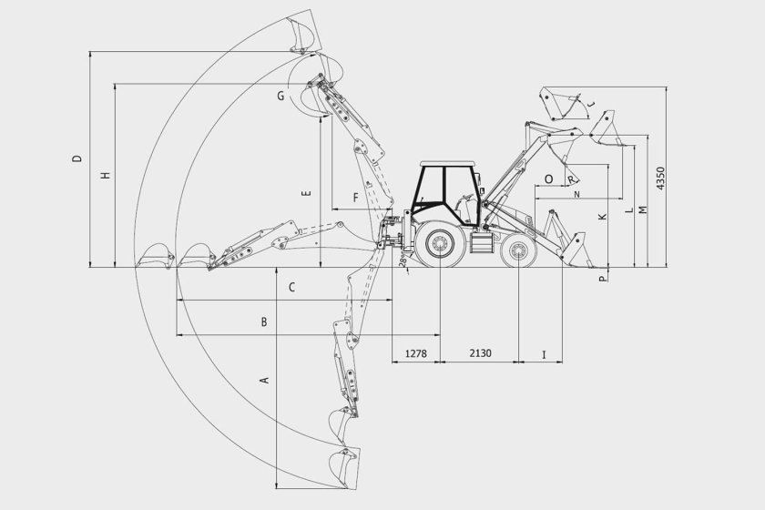 Экскаватор погрузчик Тарсус 888