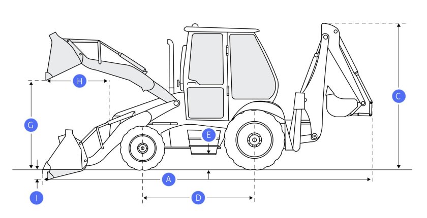 JCB 4cx чертеж