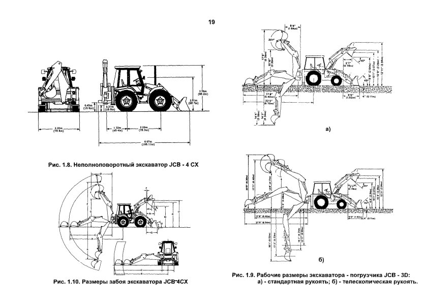 Экскаватор осл 4cx 4ws-SM чертеж
