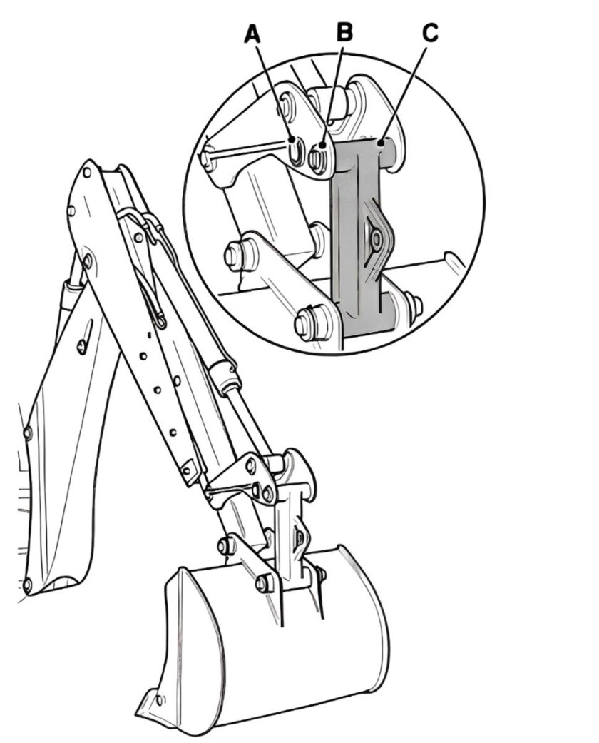 JCB 3cx смазка стрелы