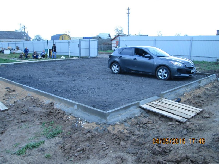 Экопарковка с гравием