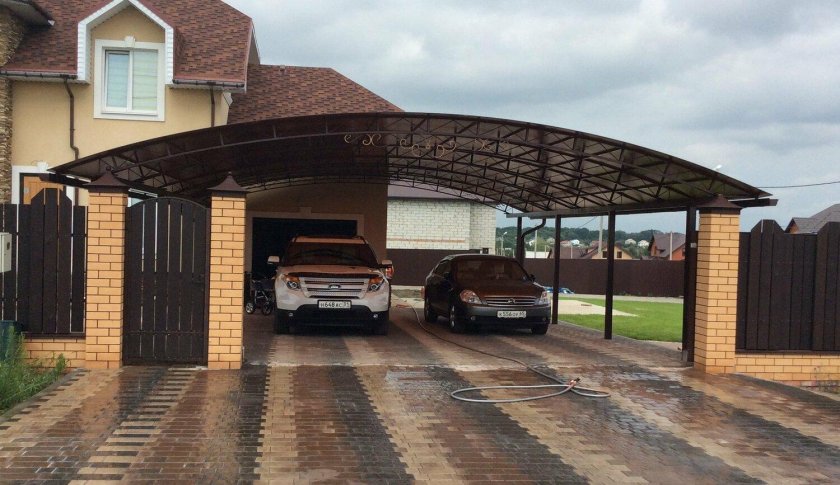 Навес из поликарбоната naves777