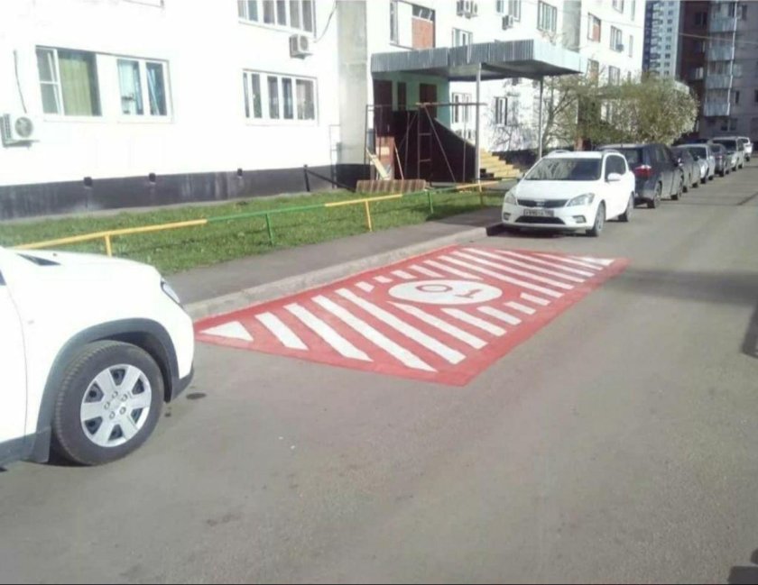 Разметка пожарного проезда