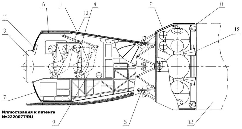Приборный отсек космического аппарата чертеж