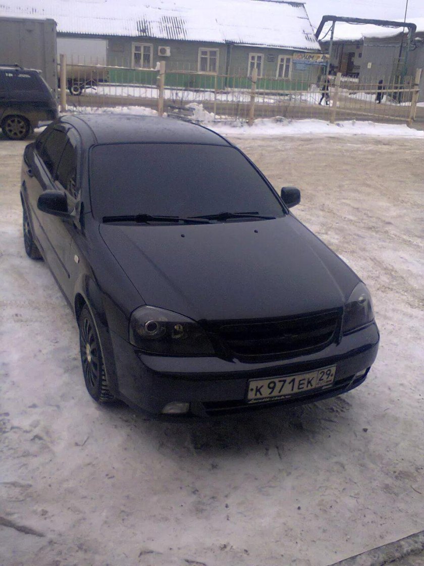 Шевроле Лачетти черная тонированная