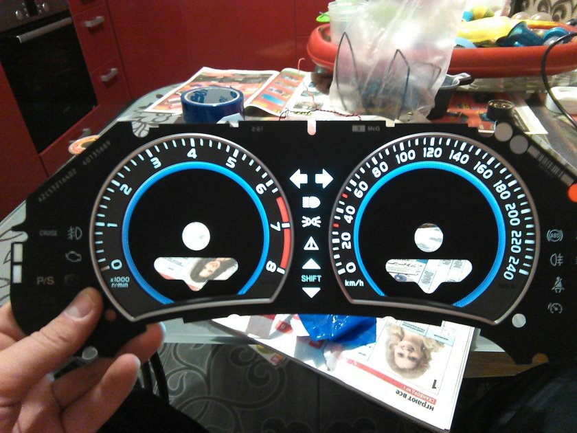 Пересвет приборки Тойота Королла 150