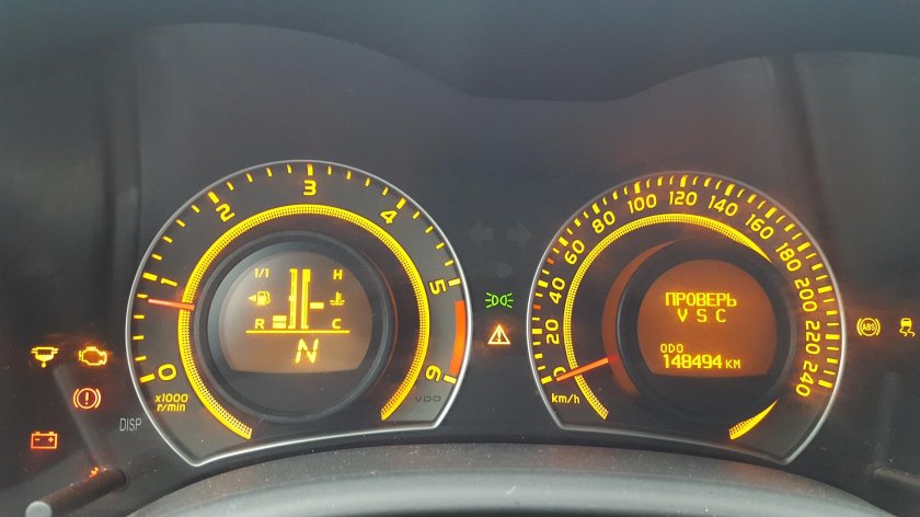 Приборка Тойота Королла 2008