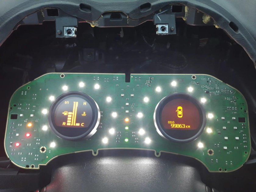 Пересвет приборной панели Тойота Королла 150 кузов