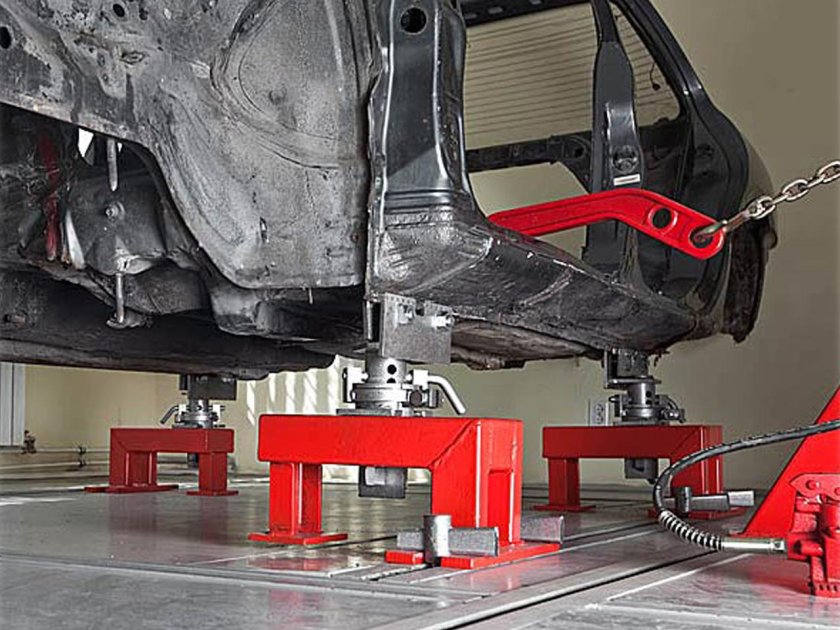 Напольный стапель для кузовного ремонта