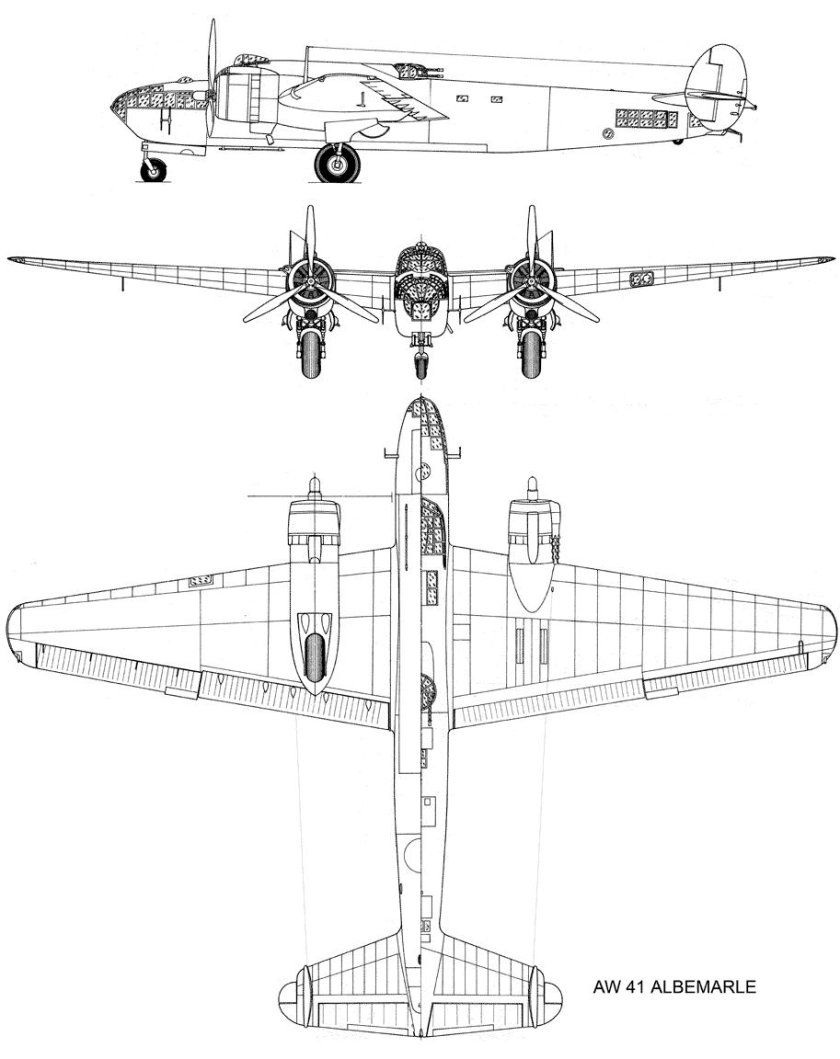 Armstrong Whitworth AW.41 "Albemarle", бомбардировщик