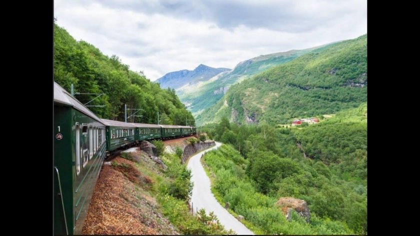 Железная дорога в норвегии фломсбана