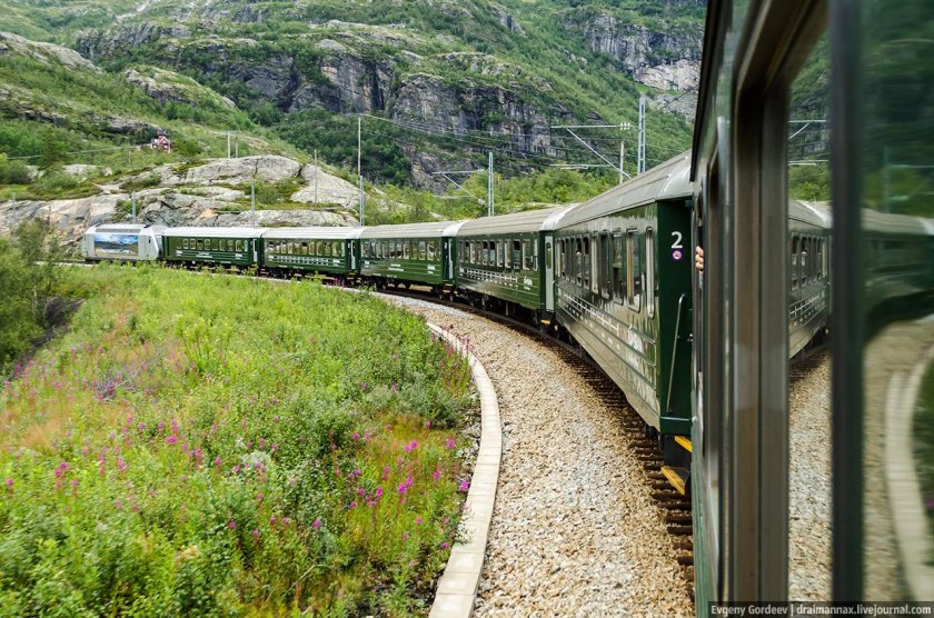 Железная дорога в норвегии фломсбана