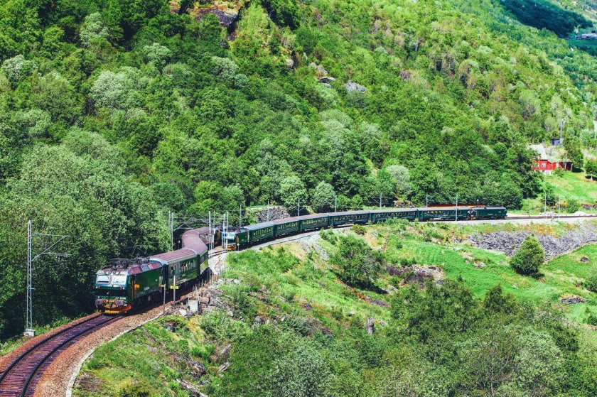 Железная дорога в Норвегии Фломсбана