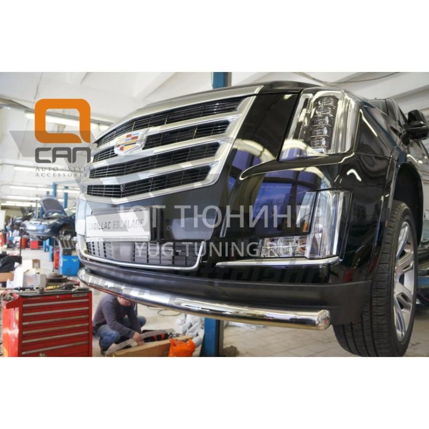 Защита бампера Кадиллак Эскалейд 4