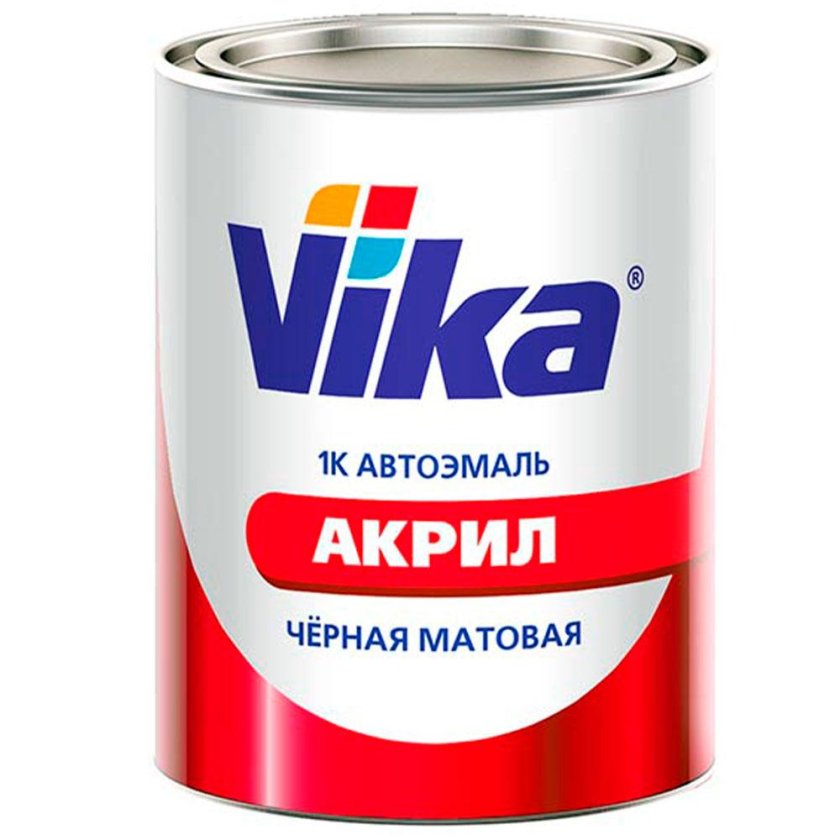 Автоэмаль акриловая vika черная матовая