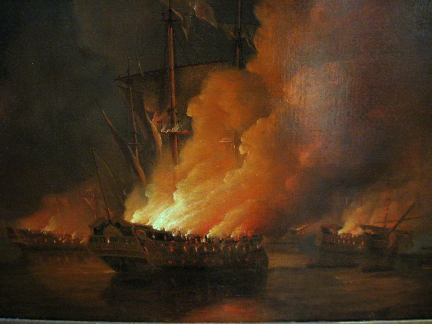 Чесменский бой Айвазовский