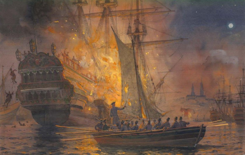 Айвазовский Чесменское сражение 1770