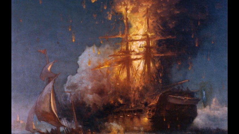 Горящий корабль