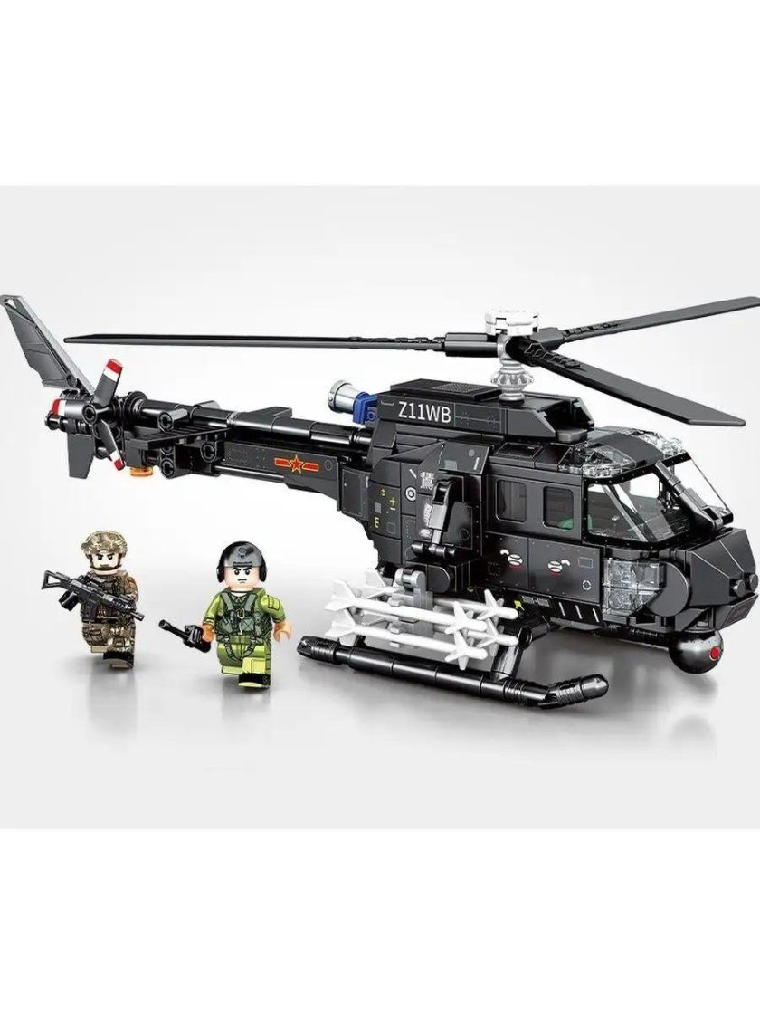 Конструктор sembo block военный ударный вертолет