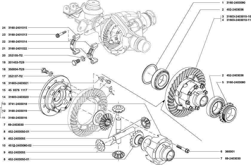 Подшипник дифференциала УАЗ Патриот Спайсер