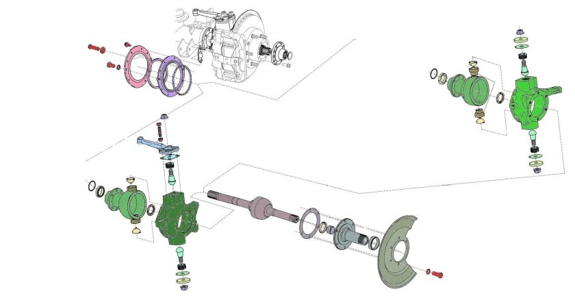 Передний мост УАЗ Патриот 3163 схема