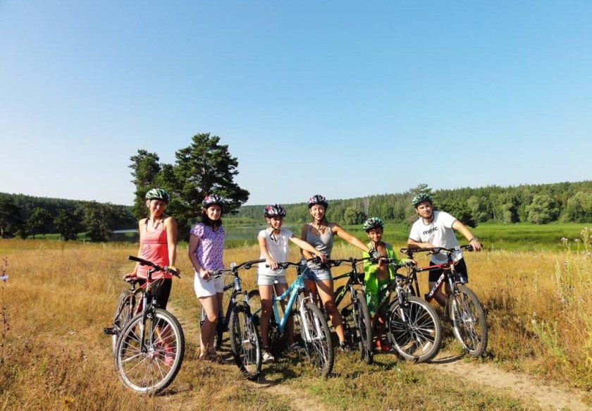 Велосипедные прогулки на природе
