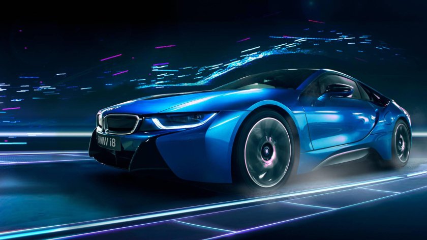 BMW i8 неон