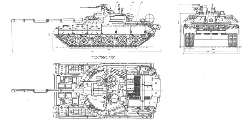 Т-72б3 чертёж