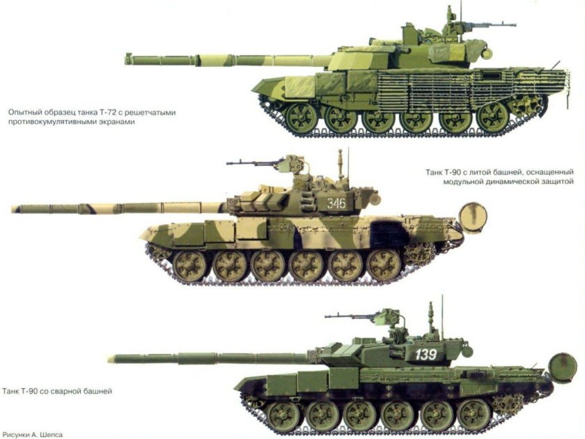 Танк т90 сбоку
