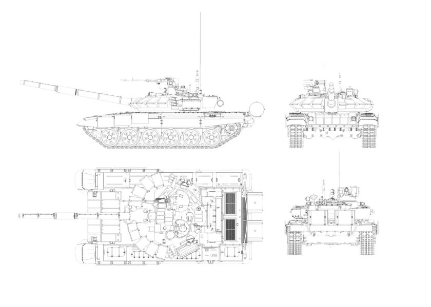 Т-72б3 чертёж