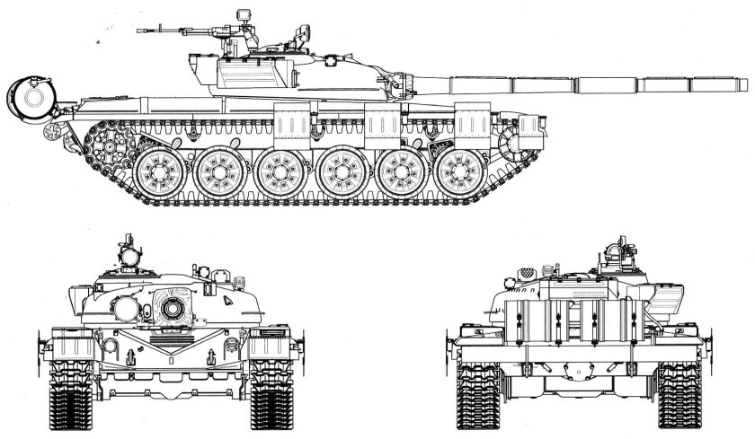 Чертеж танка т 72