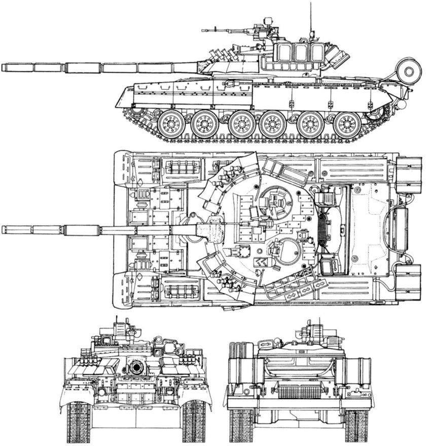 Танк т90 чертеж