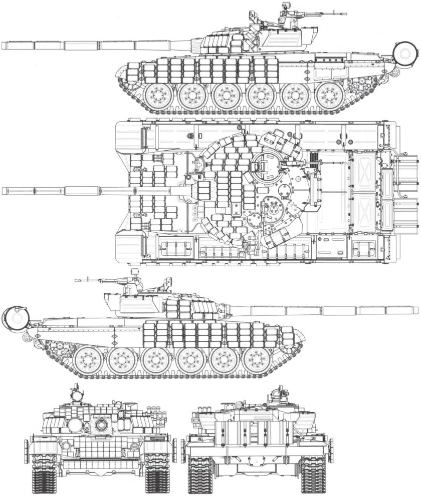 Чертеж танка т72б3
