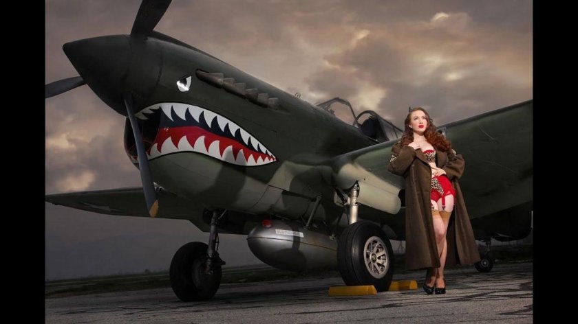 Девушка и истребитель