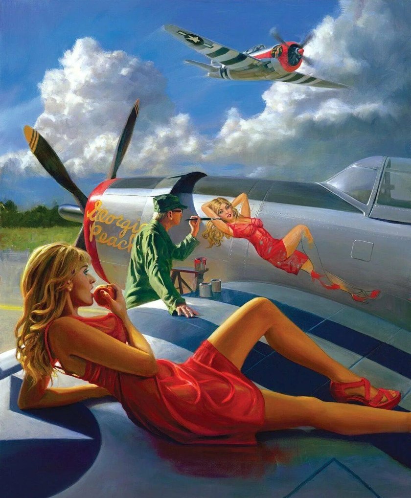 Художник авиации Romain Hugault