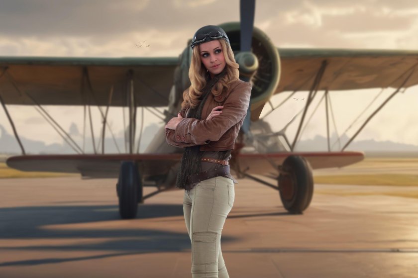 Девушка Авиатор