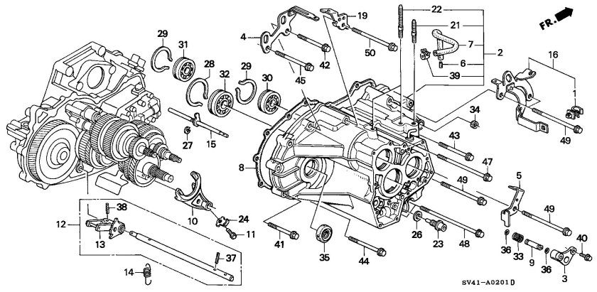 Коробка Honda Accord 7 схема