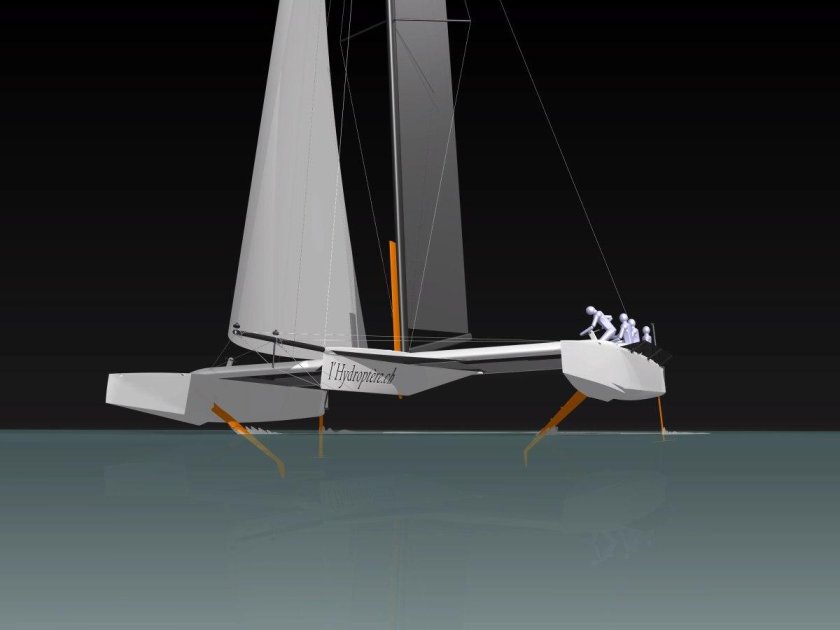 Парусная яхта тримаран