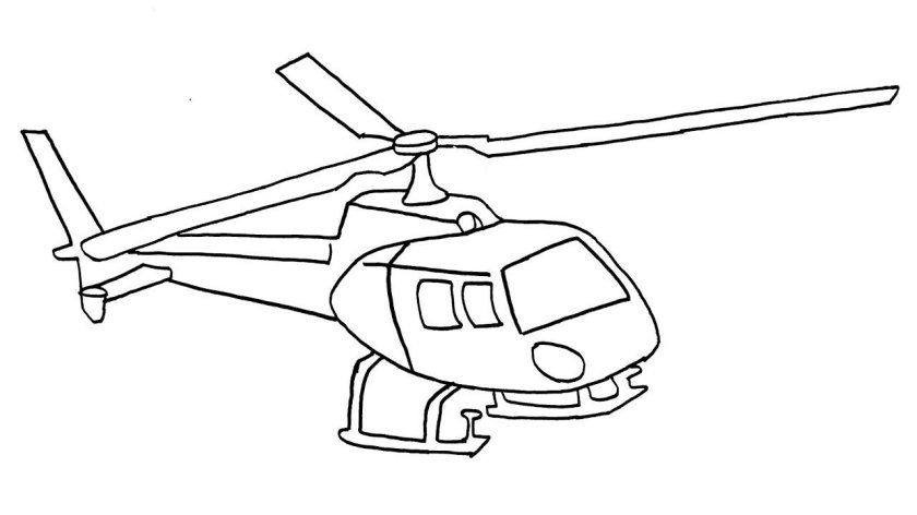 Раскраска вертолет