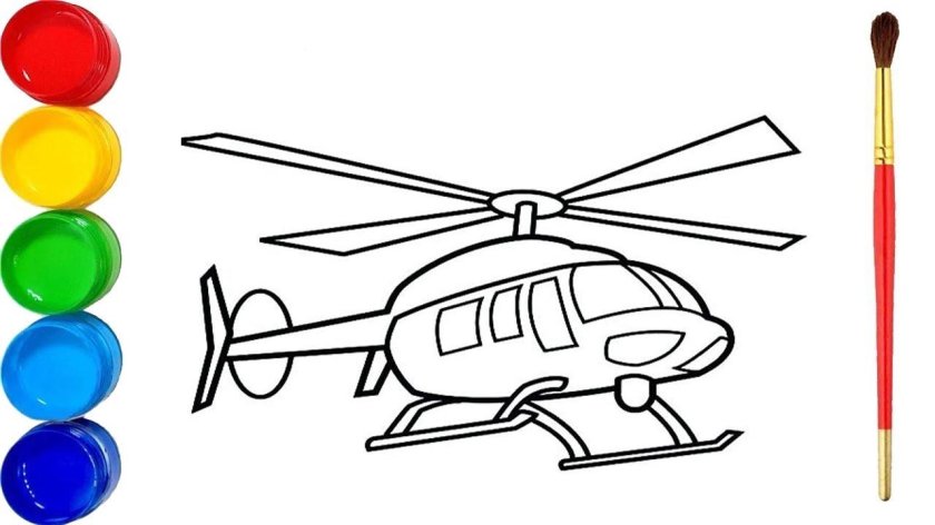 Раскраска вертолет для детей
