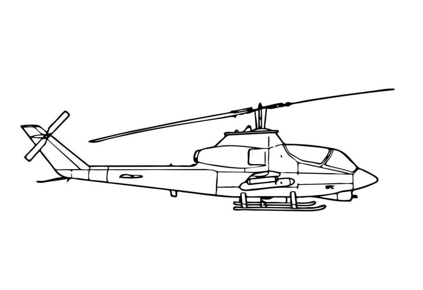 Военный вертолет разукрашка