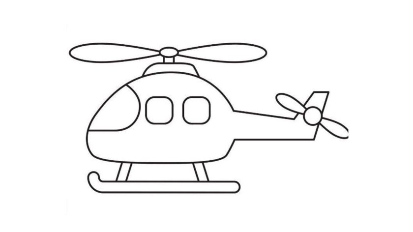 Вертолет для раскрашивания детям