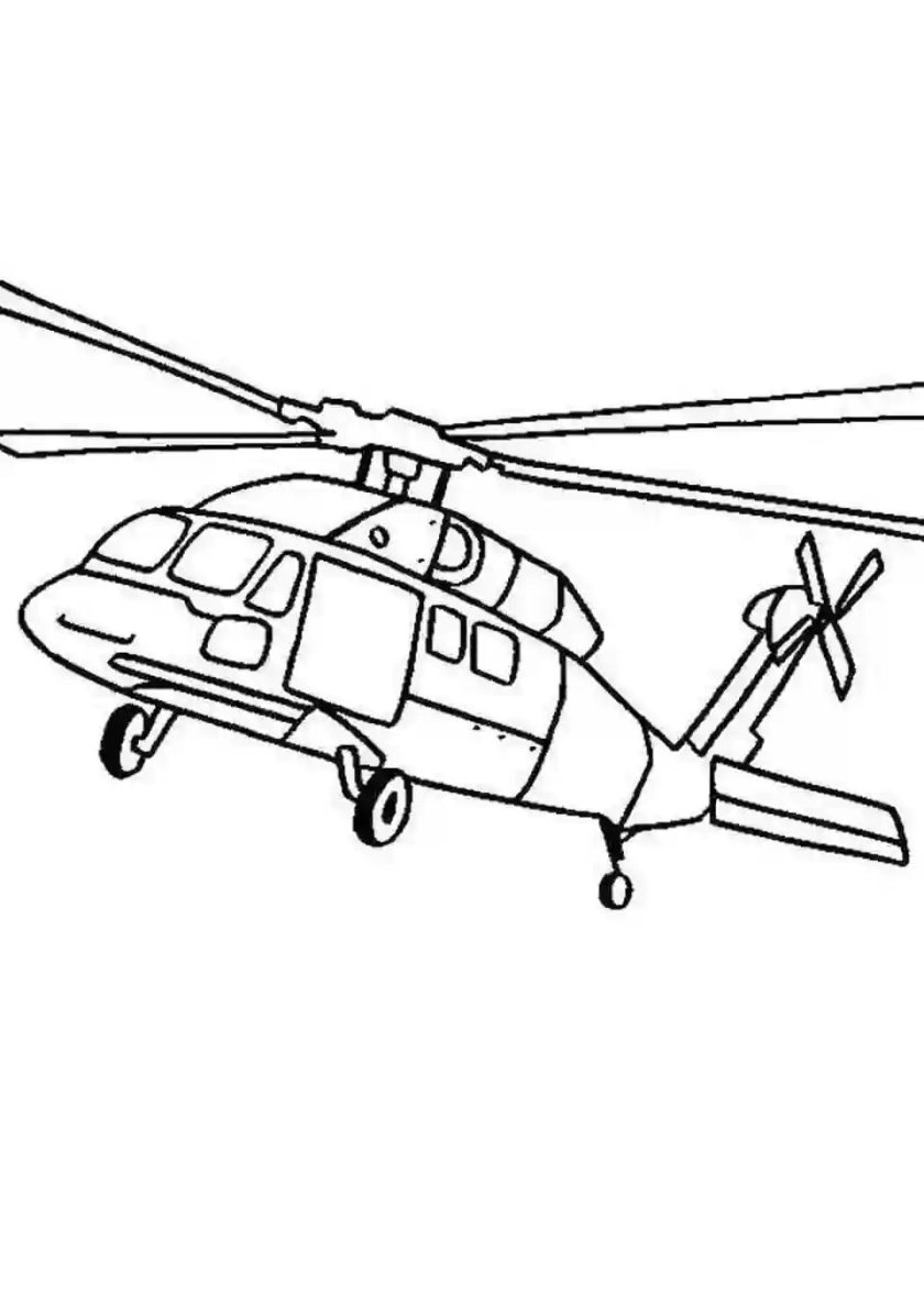 Вертолеты. Раскраска