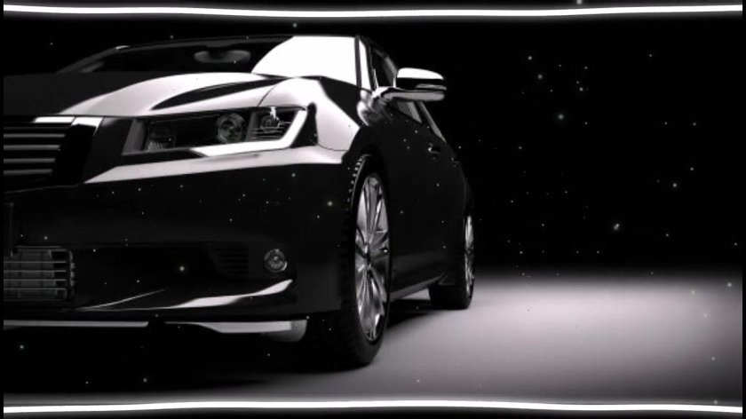 Машина на черном фоне