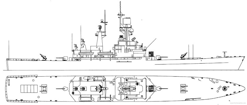 Крейсер проекта 58 схема